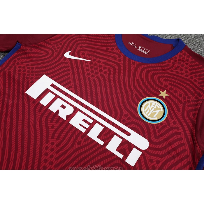 Camiseta Inter Milan Portero Manga Larga 2020-2021 Rojo